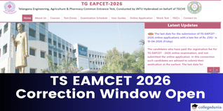TS EAMCET 2026 Correction Window Open @eapcet.tgche.ac.in; Edit Your form by April 8